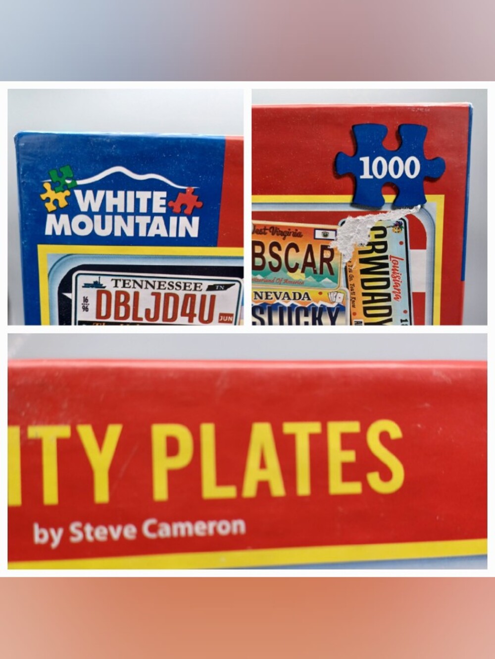 White Mountain Vanity Plates Puzzle Complete - Picture 2 of 14